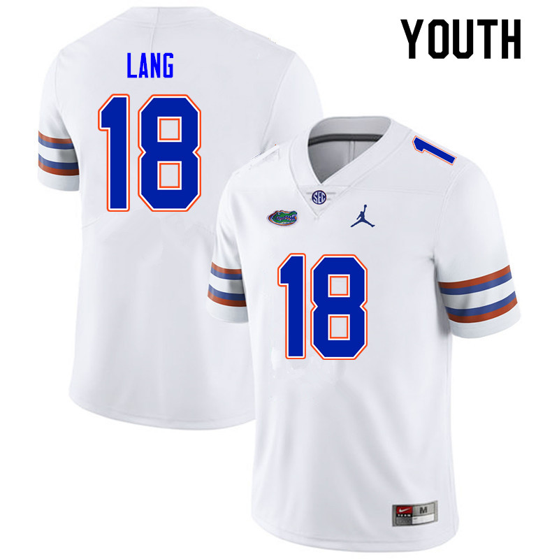 Youth #18 Dante Lang Florida Gators College Football Jerseys Sale-White